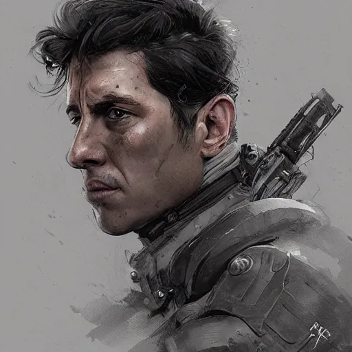 Image similar to portrait of jaime ramon mercader del rio, epic, tragic, military art, fantasy, hd shot, digital portrait, beautiful, artstation, comic style, by artgerm, guy denning, jakub rozalski, magali villeneuve and charlie bowater