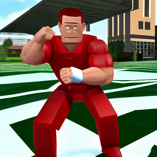 John Cena in Roblox 4K detail, Stable Diffusion