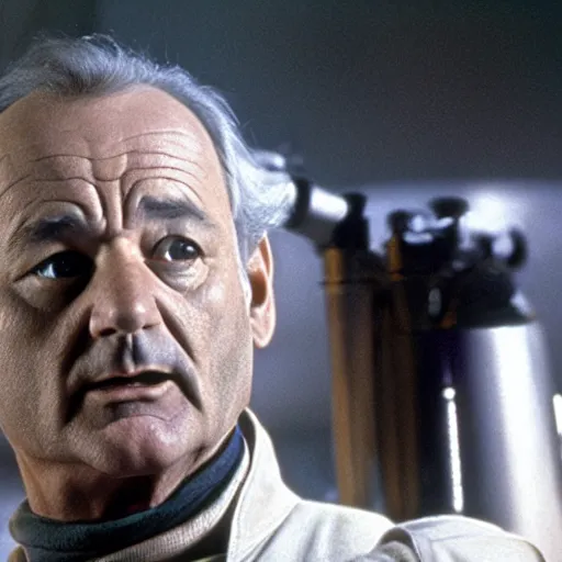 Image similar to bill murray in star wars, movie still, promotional shot