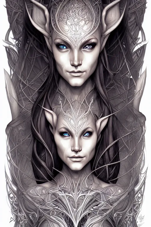 Image similar to digital art, centered elven ,intricate, veins, by James Jean and by artgerm , ultradetailed, charachter design, concept art, trending on artstation,