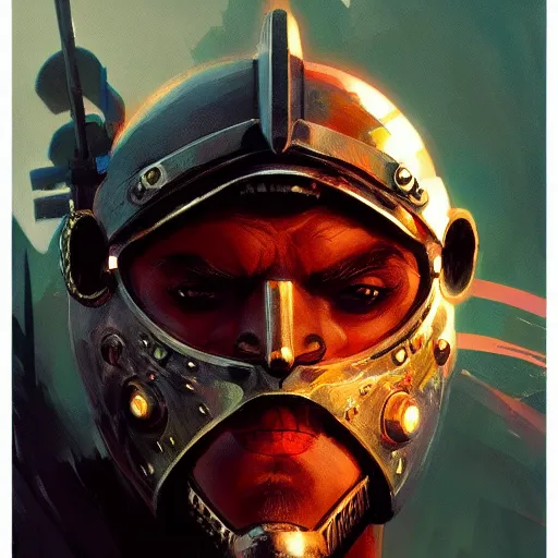 Image similar to cyberpunk viking helmet mask warrior goddess robot ninja fantasy, art gta 5 cover, official fanart behance hd artstation by jesper ejsing, by rhads, makoto shinkai and lois van baarle, ilya kuvshinov, ossdraws