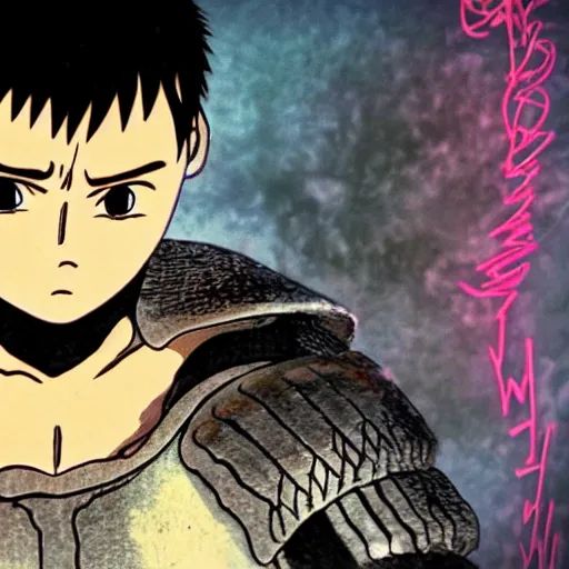 Prompt: guts from berserk in the style of a five year old, cinematic, 8 k