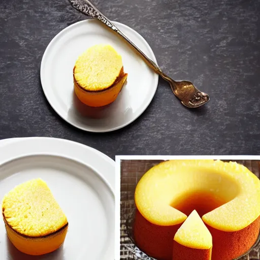 Image similar to egg cake, food photography, very detailed
