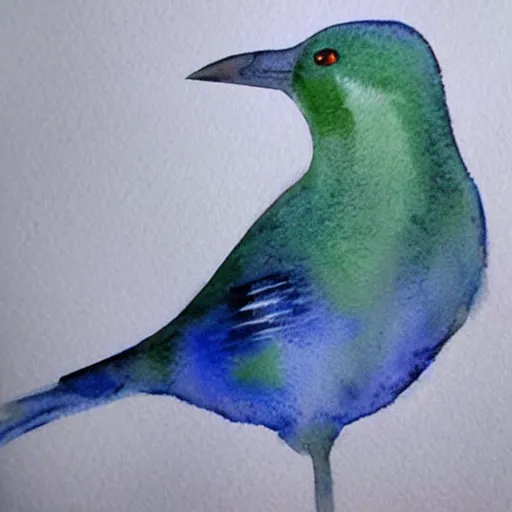 Image similar to watercolor bird, realistic, water