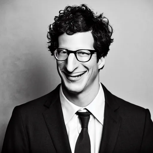 Prompt: andy samberg, displayed on a crt monitor