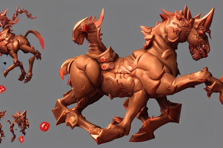 Prompt: 3d sculpt of an evil undead carousel horse, artstaton, League of Legends, overwatch, digital illustration