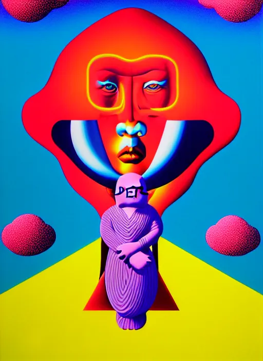 Image similar to devil in a dress by shusei nagaoka, kaws, david rudnick, airbrush on canvas, pastell colours, cell shaded, 8 k