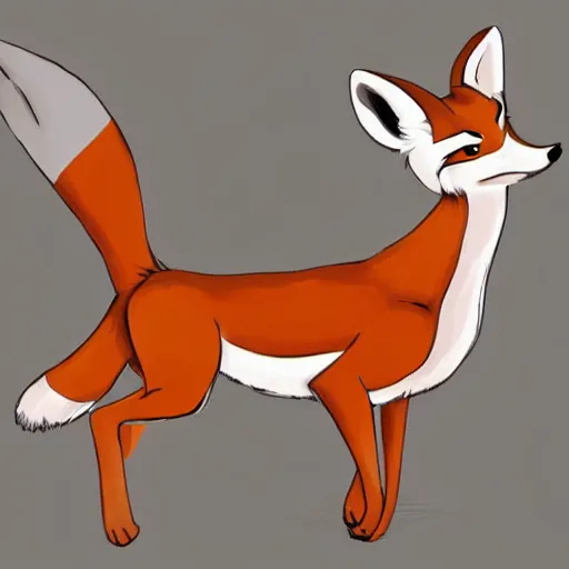 Image similar to an anthropomorphic fox deer hybrid, fursona!!!!! by don bluth, by kawacy, trending on artstation, full body