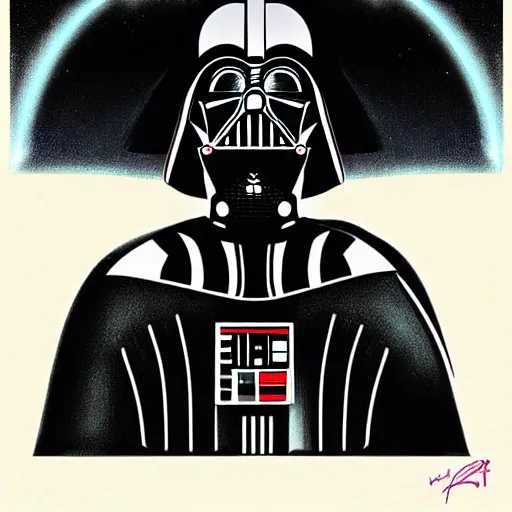 Prompt: darth vader in the style of H. R Giger