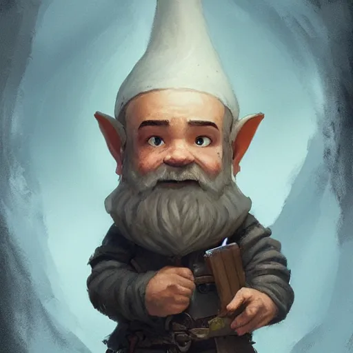 Prompt: Portrait of a gnome called Eldon, who is a very young wizard that studied at the School of Abjuration, art by argerm and greg rutkowski, trending on artstation.
