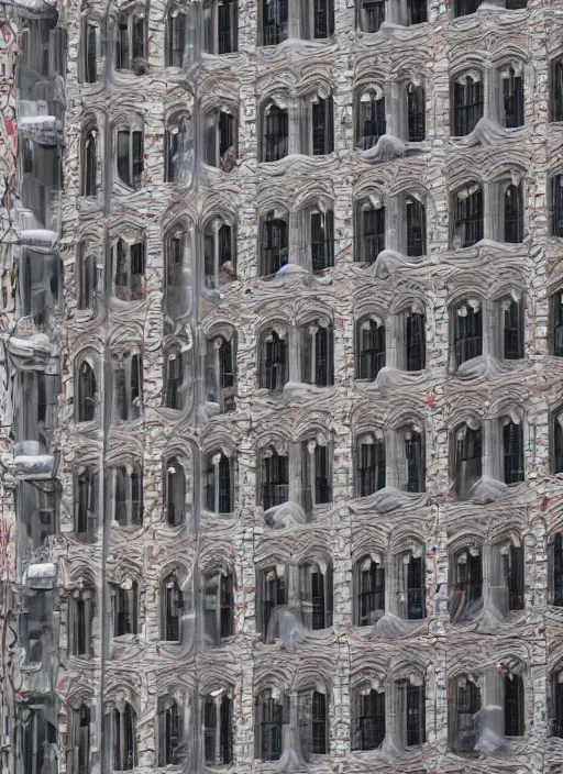 Prompt: hyperrealistic and heavy detailed moncler runway show of buildings, leica sl 2 5 0 mm, vivid color, high quality, high textured, real life