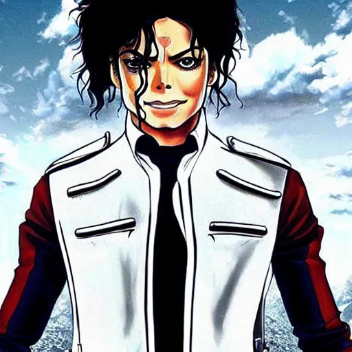 Prompt: michael jackson in attack on titan