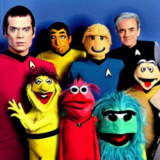 Image similar to star trek cast as muppets