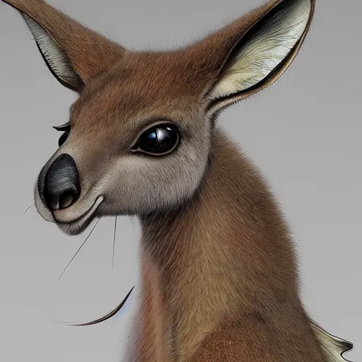 Image similar to a kangaroo as a highly detailed cute face, full body, fantasy art, syle of masami kurumada, illustration, epic, fantasy, intricate, hyper detailed, artstation, concept art, smooth, sharp focus, ray tracing