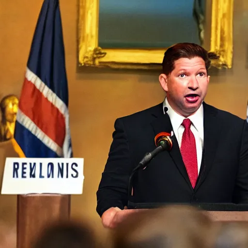 Image similar to Ron DeSantis as the actual devil