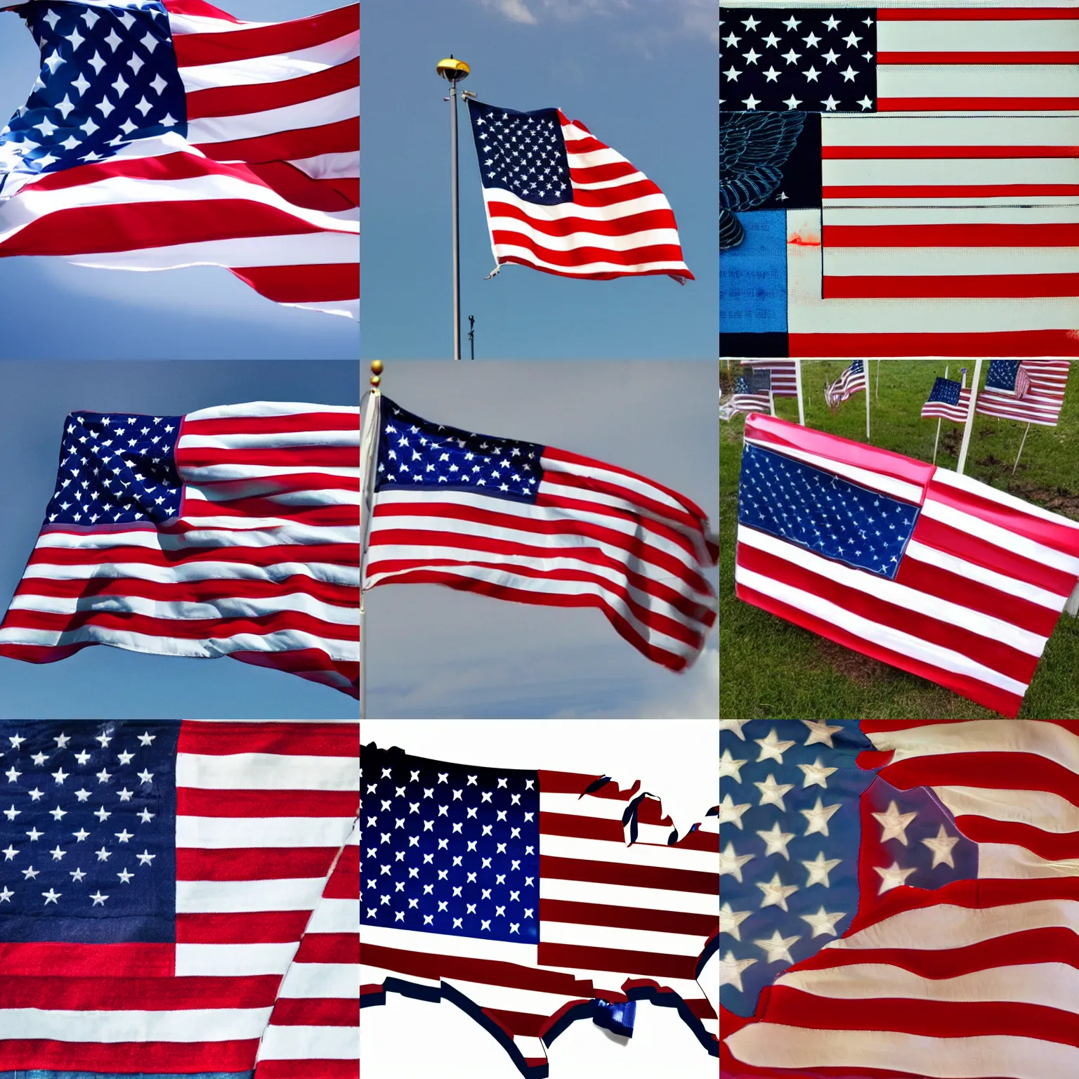 Prompt: american flag