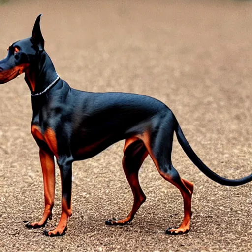 Image similar to photo of a doberman ant hybrid