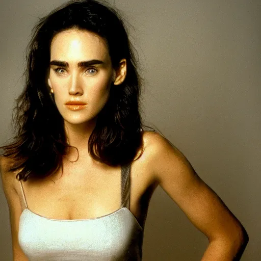 Image similar to face of 1992 blonde Jennifer Connelly