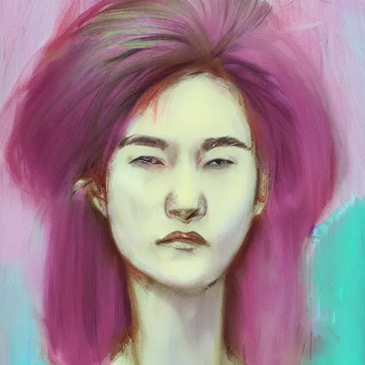 Prompt: woman portrait inspired by alice x. zhang