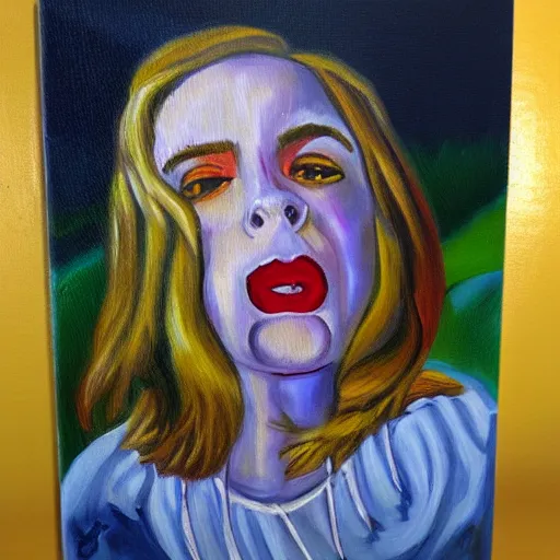 Prompt: xanax oil painting