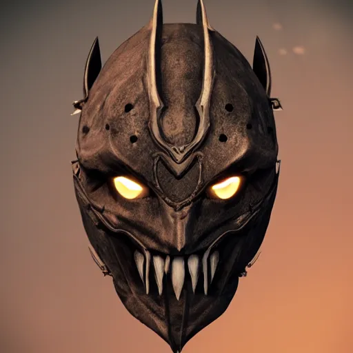 Image similar to a vampire bat crusader mask, epic scale, character concept art, face symmetry, intricate accurate details, artstation trending, octane render, cinematic color grading, soft light, rule of thirds, golden ratio, like a professional model, cinematic, 8 k, clear.