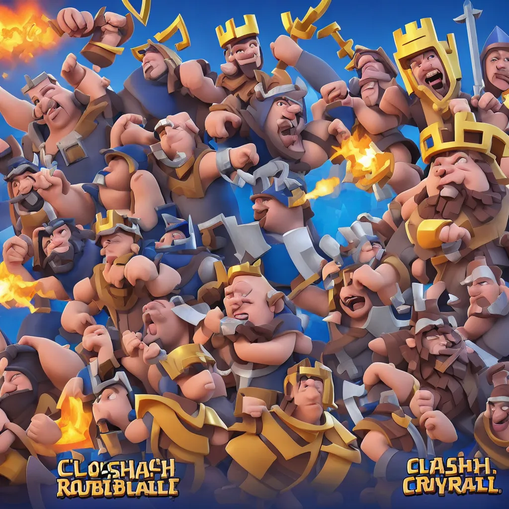 Image similar to movie poster for clash royale, a mobile game by supercell oy