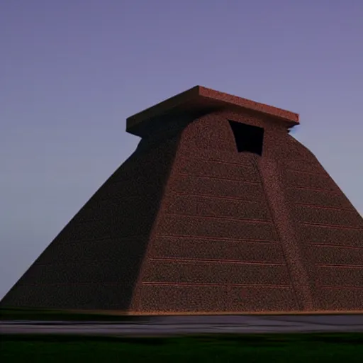 Image similar to a ziggurat to the moon