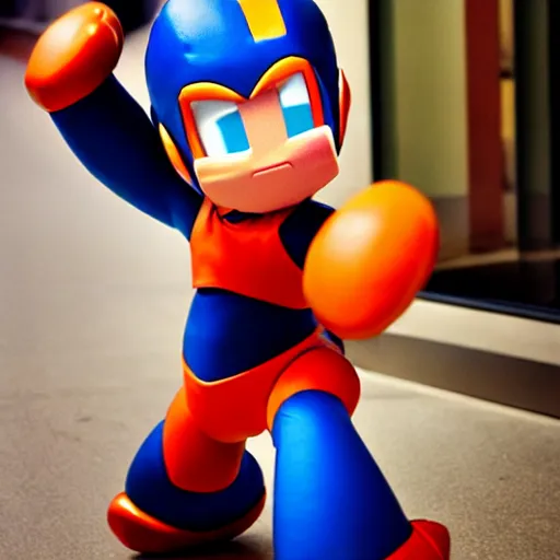 Image similar to uhd photorealisitc candid photo of mega - man at starbucks destroying everything. correct costume. correct face, accurate face. photo by annie leibowitz and steve mccurry