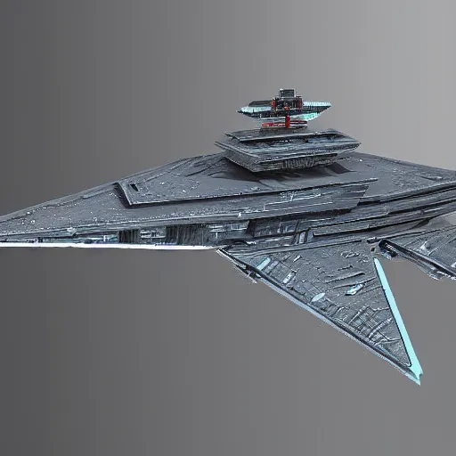 Image similar to a star destroyer from star wars