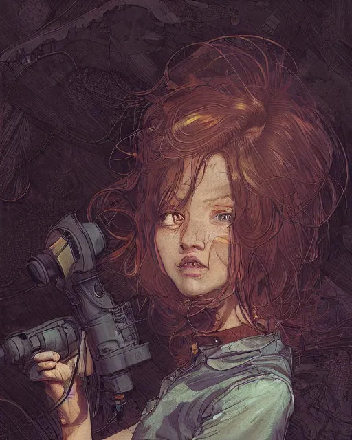 Image similar to a coalminer girl, midshot single subject, art poster, ambient lighting, detailed, by ayami kojima, makoto shinkai, kilian eng