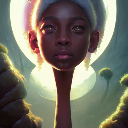 Image similar to highly detailed portrait of ja'marr chase as an alien, unreal engine, fantasy art by greg rutkowski, loish, rhads, ferdinand knab, makoto shinkai and lois van baarle, ilya kuvshinov, rossdraws, tom bagshaw, global illumination, radiant light, detailed and intricate environment