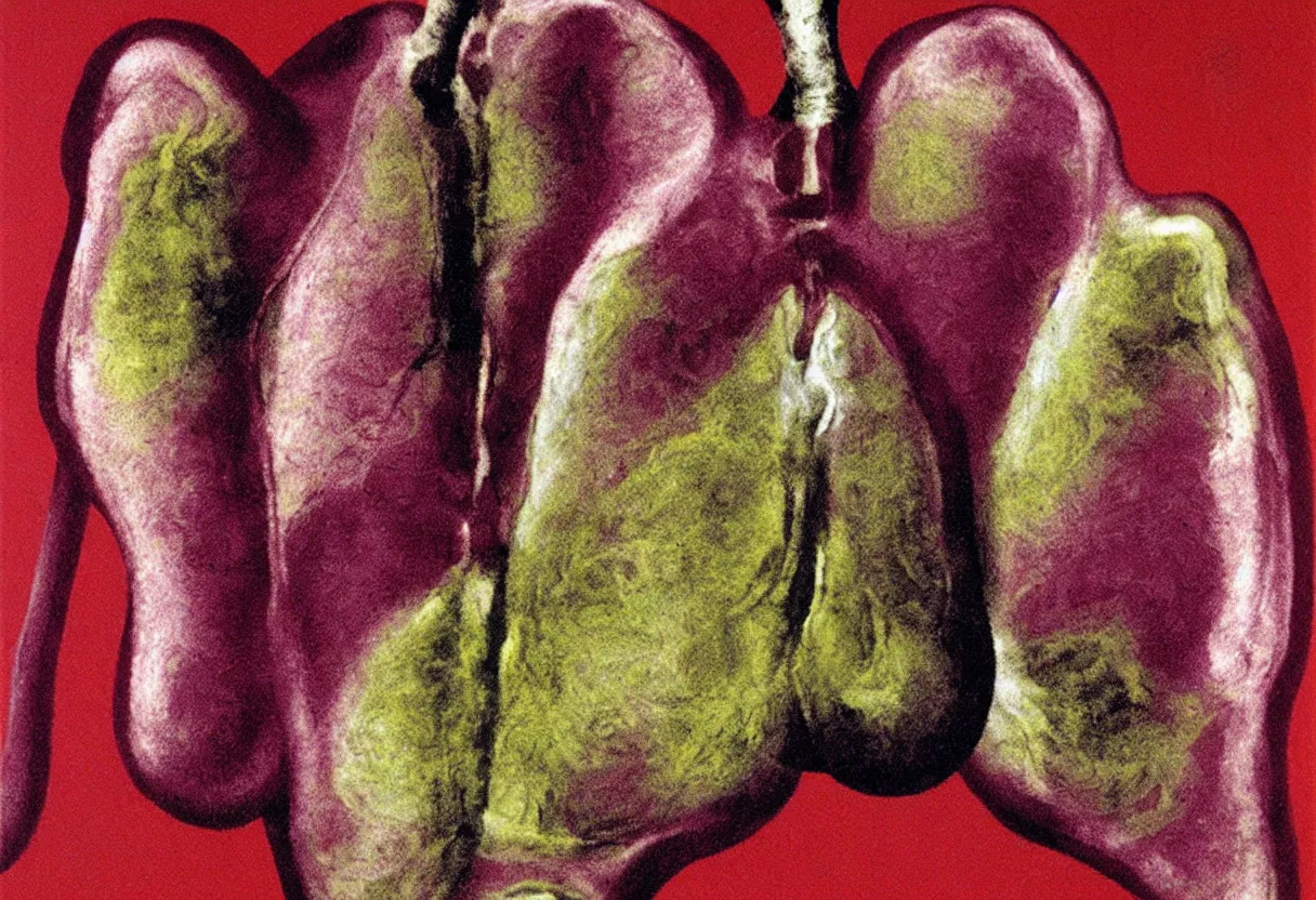 Prompt: lungs, art by francis bacon
