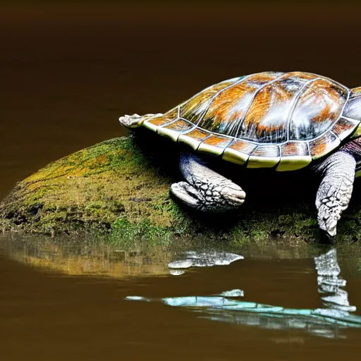 Image similar to highly detailed photo of a turtle dancing tango