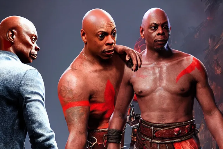 Image similar to dave chapelle in god of war