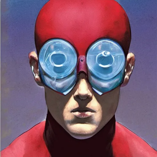 Image similar to Alex Ross and Sergio Bleda and Jérémy Petiqueux and Alex Maleev artwork of a portrait of a boy super scientest