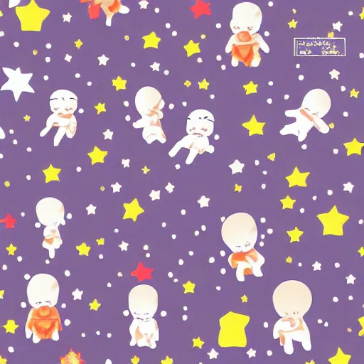 Image similar to Liminal space in outer space featuring Kewpies by Rose O Neill