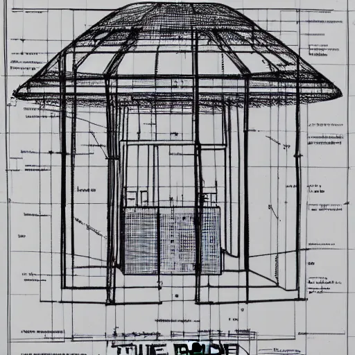 Image similar to An accurate blueprint design of a time machine