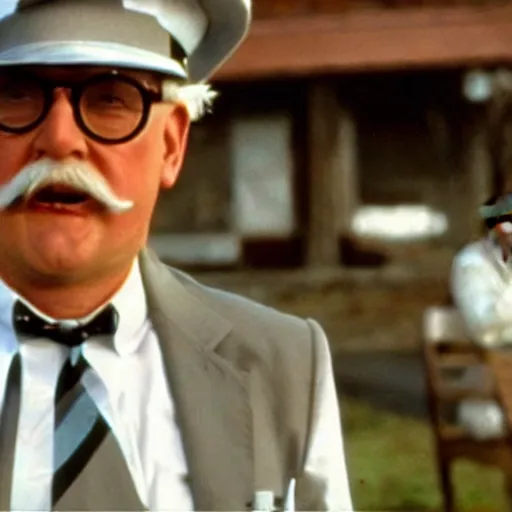 Prompt: A still of Colonel Sanders in Saving Private Ryan