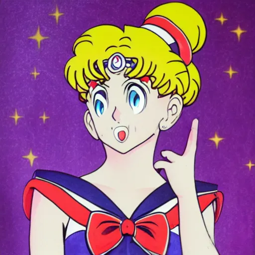 Prompt: portrait of Sailor Moon