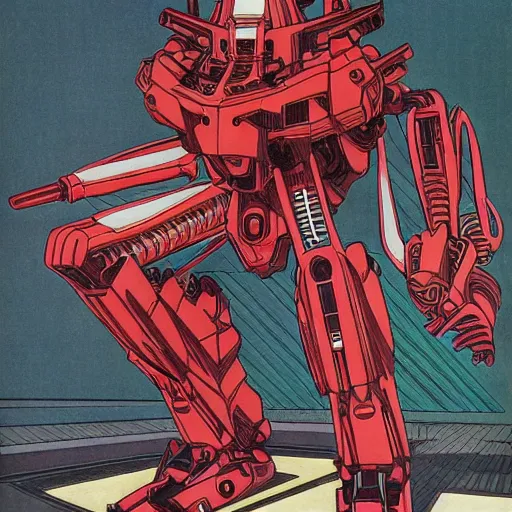 Prompt: beautifully colored sazabi by m. c. escher, junji ito h. r. giger