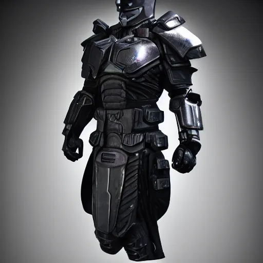 Prompt: cyberpunk batman knight armor, studio lighting