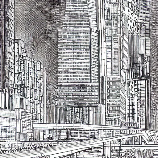 Prompt: a building in a stunning landscape by arthur adams