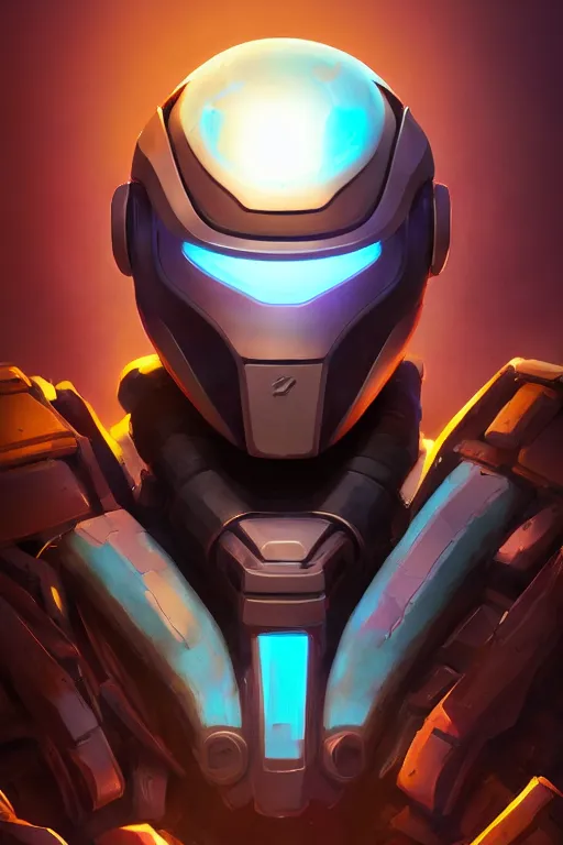 Image similar to epic mask helmet robot ninja portrait stylized as fornite style game design fanart by concept artist gervasio canda, behance hd by jesper ejsing, by rhads, makoto shinkai and lois van baarle, ilya kuvshinov, rossdraws global illumination radiating a glowing aura global illumination ray tracing hdr render in unreal engine 5