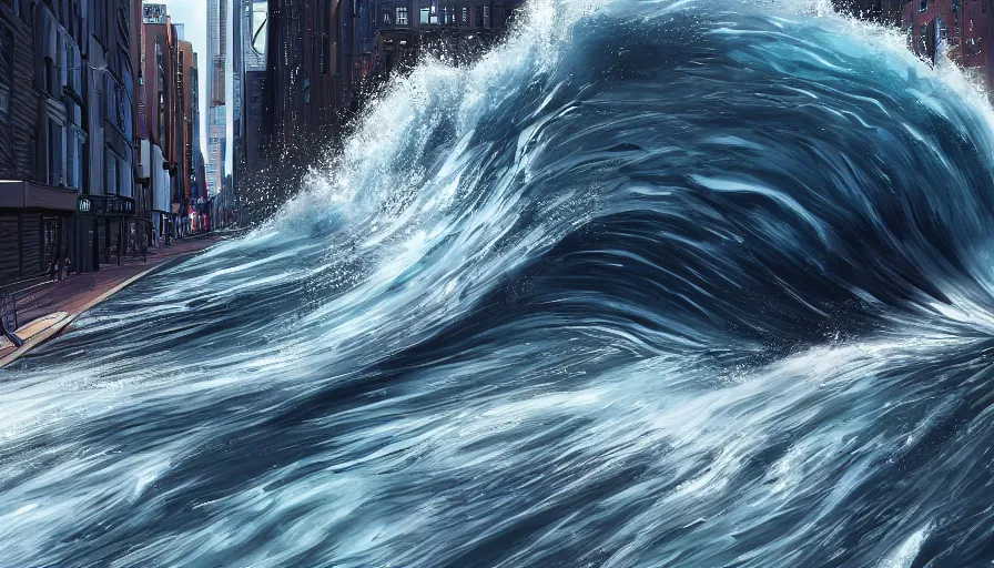 tumultuous tsunami, anime artwork, studio ghibli, | Stable Diffusion |  OpenArt