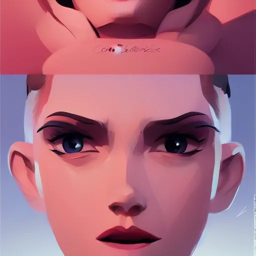 Image similar to face icon stylized minimalist mash, loftis, cory behance hd by jesper ejsing, by rhads, makoto shinkai and lois van baarle, ilya kuvshinov, rossdraws global illumination