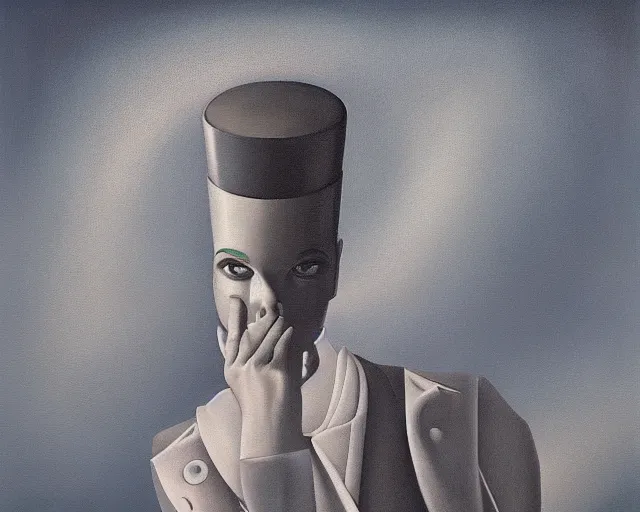 Image similar to the trevails of man, an ultrafine detailed painting by rafal olbinski, behance contest winner, pop surrealism, detailed painting, very detailed, minimalist, skeuomorphic, airbrush art