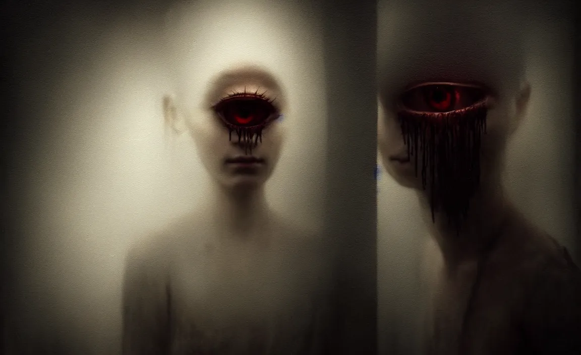 Image similar to epic professional digital art of eyes hungry, eerie ambient lighting, painted, simple, dynamic light, foreboding, by leesha hannigan, wayne haag, reyna rochin, ignacio fernandez rios, mark ryden, iris van herpen, hdr, 8 k, epic, stunning, gorgeous, much wow, cinematic, masterpiece