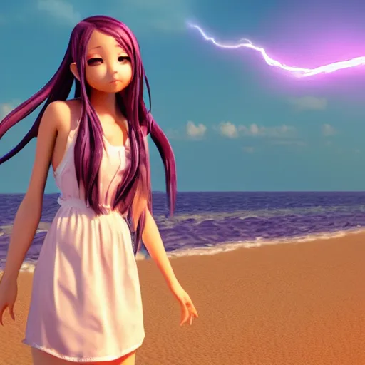 1,663 Anime Girl Beach Images, Stock Photos, 3D objects, & Vectors