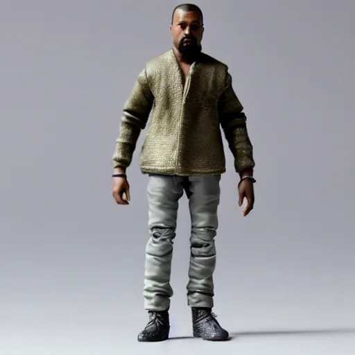 Prompt: Kanye West action figure, 5 points of articulation, full body and face, 4k, highly detailed
