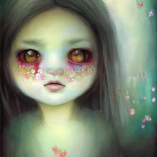 Prompt: painting by nicoletta ceccoli, 2012